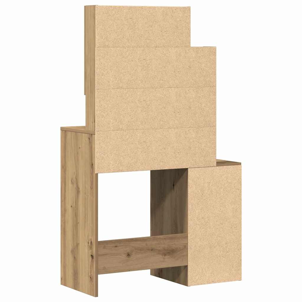 Mesa Tocador con cajón Roble artesanal 80 x 35 x 132 cm