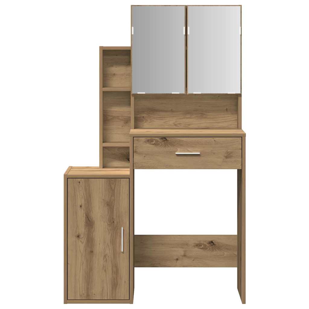 Mesa Tocador con cajón Roble artesanal 80 x 35 x 132 cm