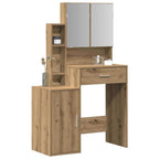 Mesa Tocador con cajón Roble artesanal 80 x 35 x 132 cm
