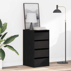 Cajonera con cajón Negro 40 x 41 x 76 cm Madera de ingeniería