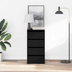 Cajonera con cajón Negro 40 x 41 x 76 cm Madera de ingeniería
