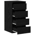 Cajonera con cajón Negro 40 x 41 x 76 cm Madera de ingeniería