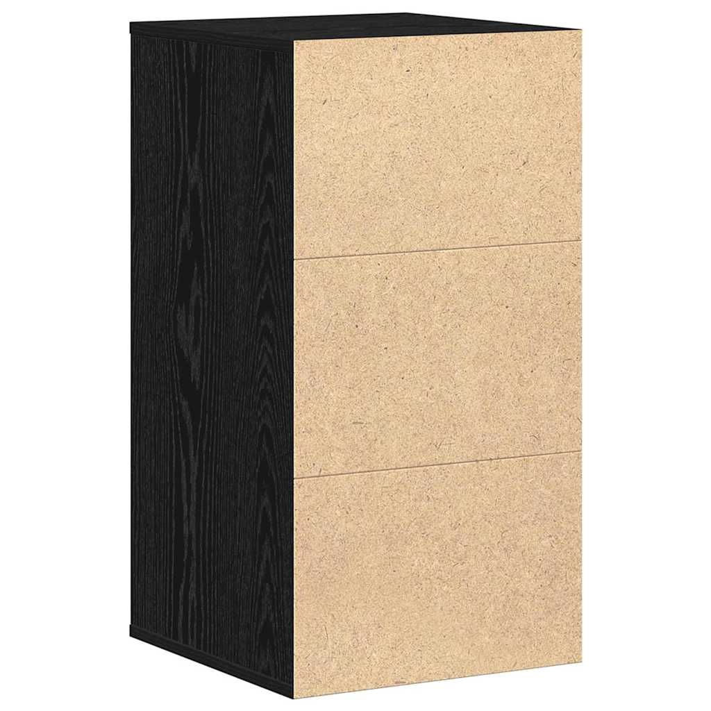 Cajonera con cajón Negro 40 x 41 x 76 cm Madera de ingeniería