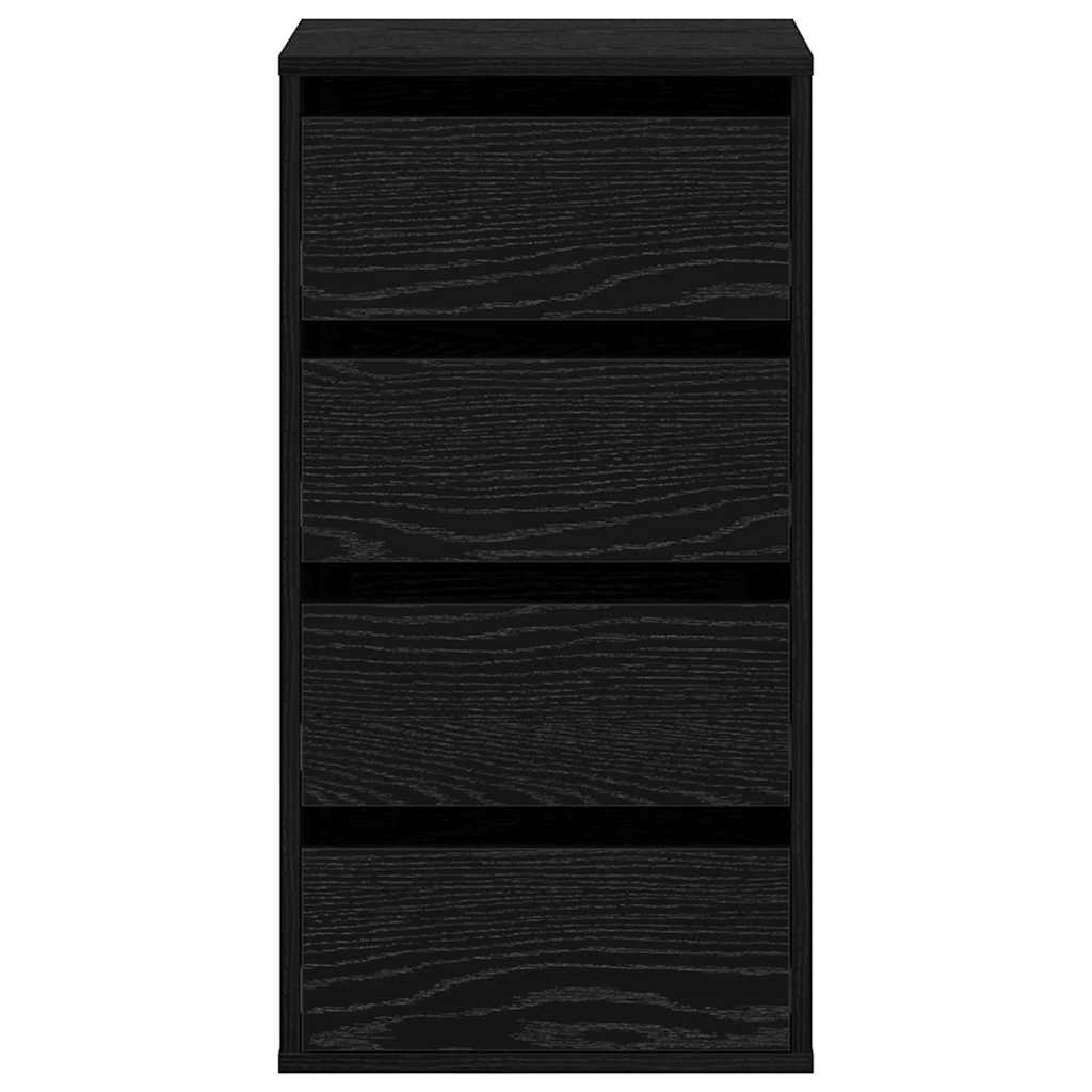 Cajonera con cajón Negro 40 x 41 x 76 cm Madera de ingeniería