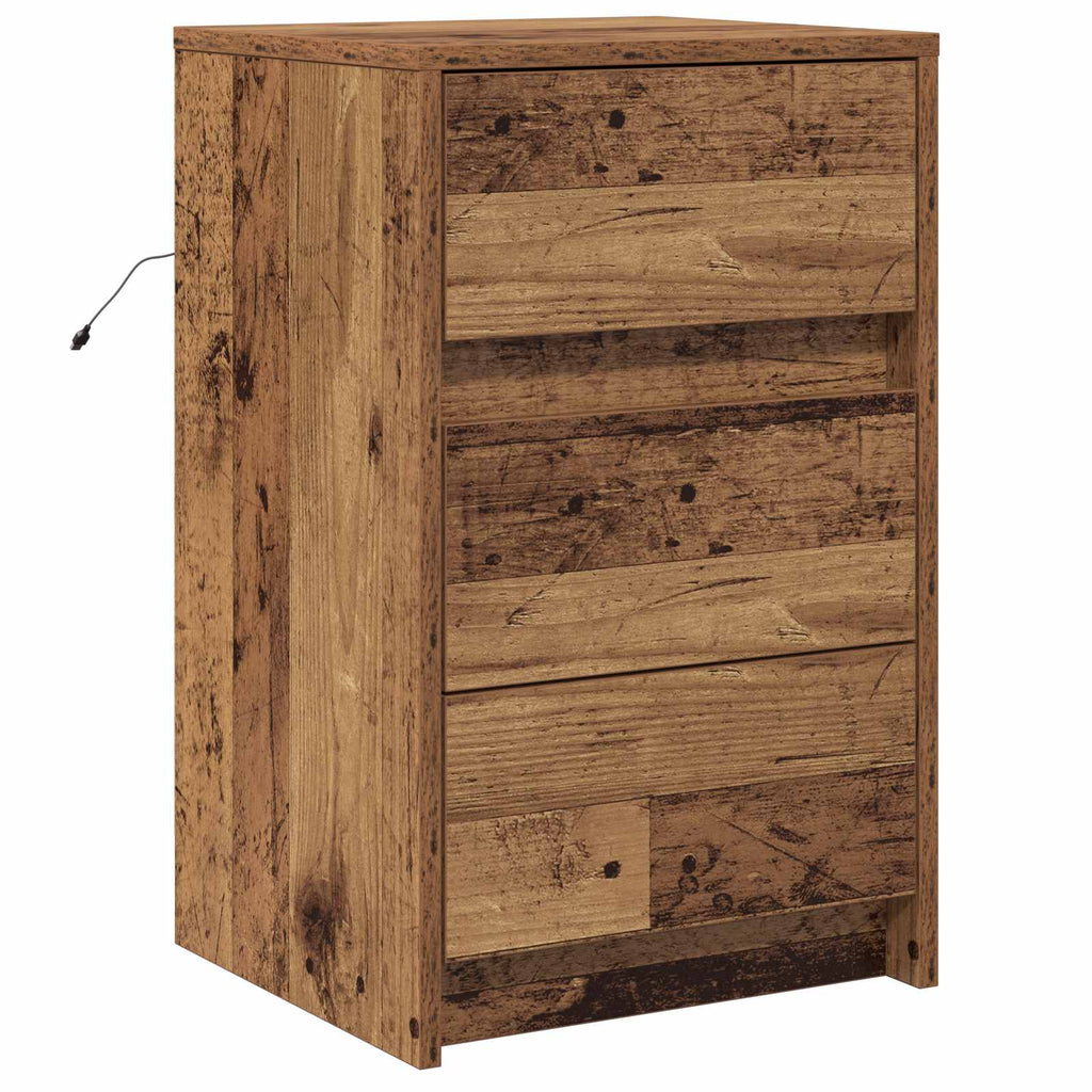 Armario de Noche con cajón Madera vieja 38 x 34 x 61 cm