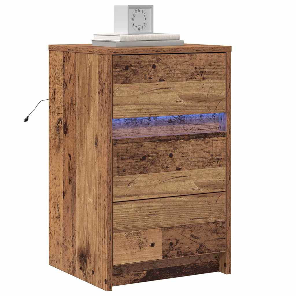 Armario de Noche con cajón Madera vieja 38 x 34 x 61 cm