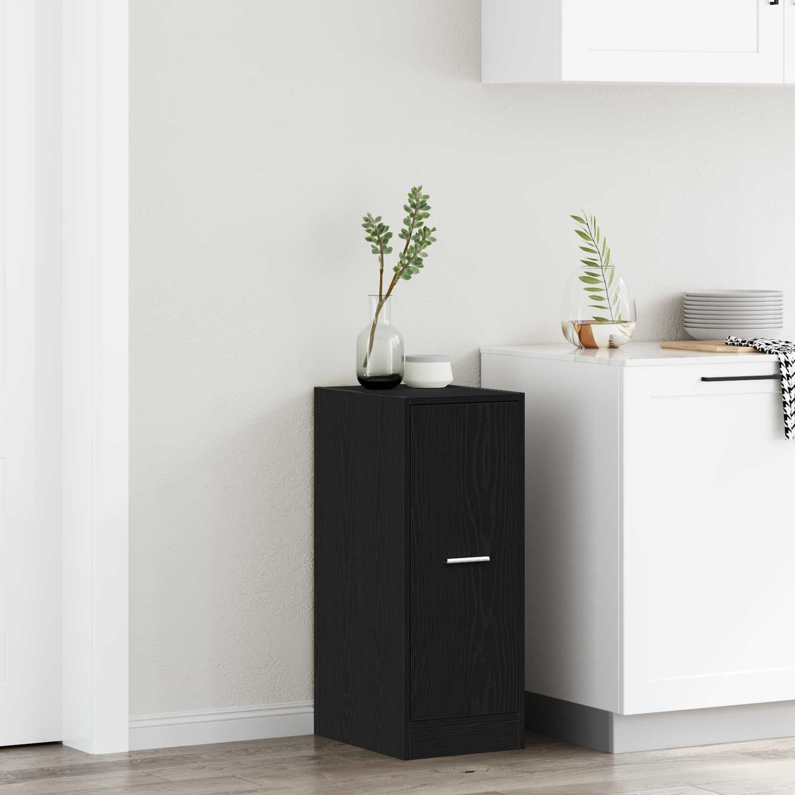 Apothecary Cabinet Black Oak 30 x 41 x 118 cm
