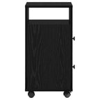 Juego de muebles de baño con rueda Roble Negro 33 x 23 x 65 cm