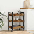Carro de Cocina Madera envejecida 50 x 30 x 70 cm