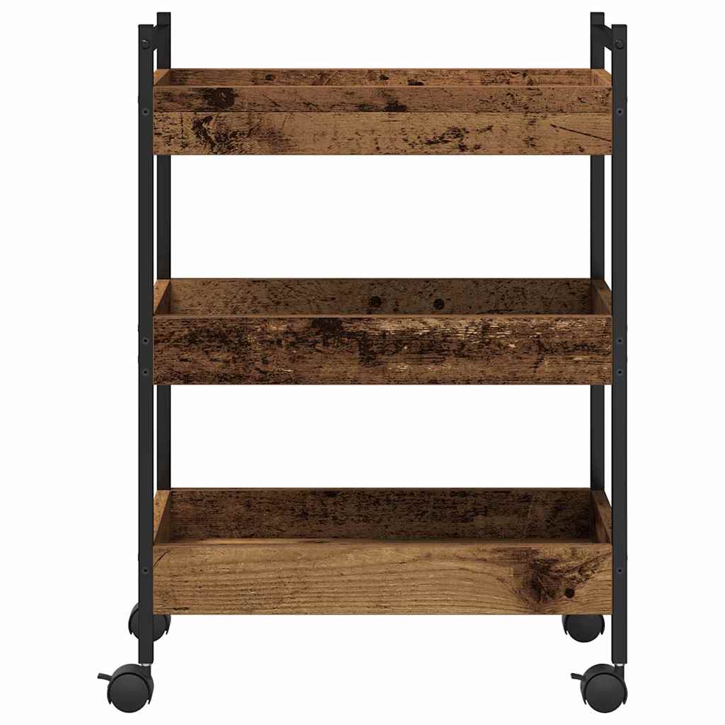 Carro de Cocina Madera envejecida 50 x 30 x 70 cm