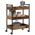 Carro de Cocina Madera envejecida 50 x 30 x 70 cm