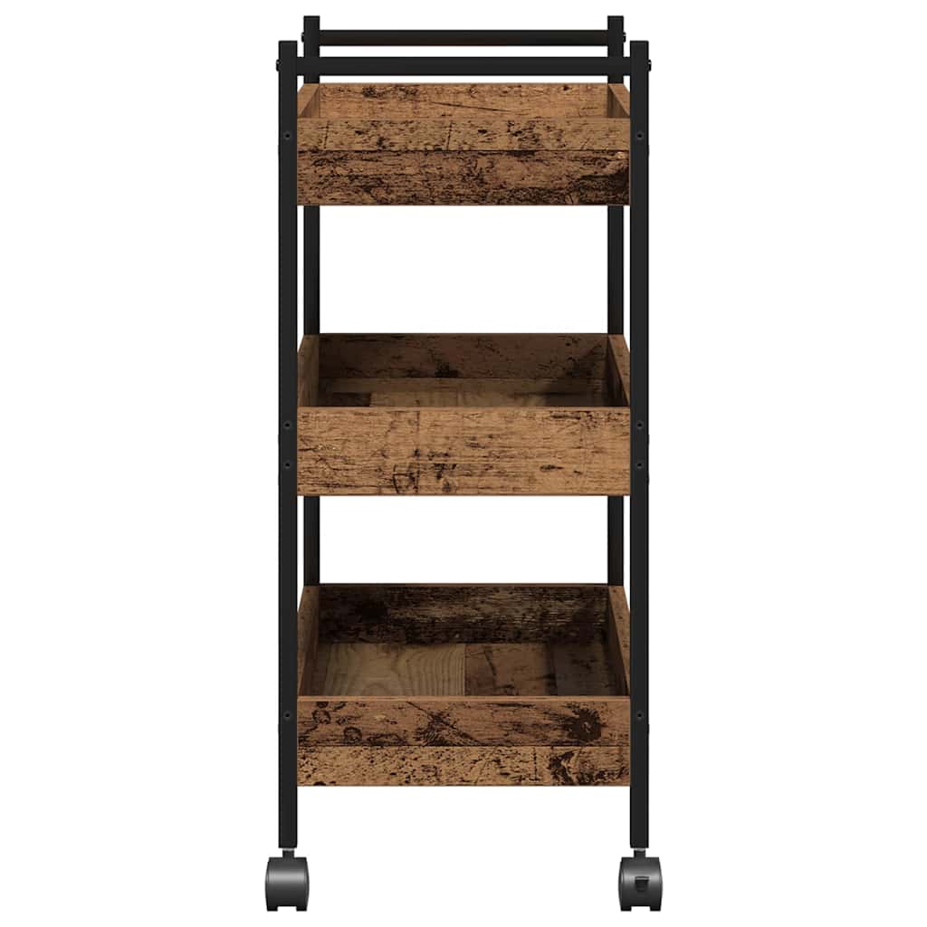 Carro de Cocina Madera envejecida 50 x 30 x 70 cm