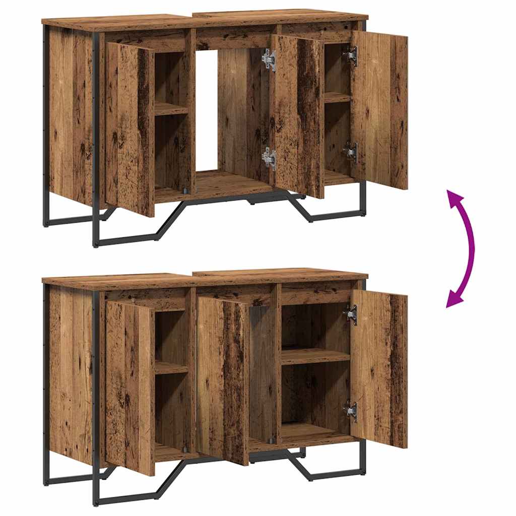 Gabinete de Lavabo Otro con puerta Madera Vieja 91 x 35 x 60 cm
