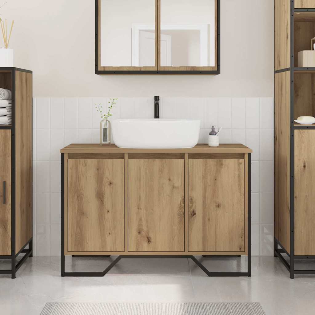 Gabinete de Lavabo Otro con puerta Madera Vieja 91 x 35 x 60 cm