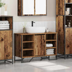 Gabinete de Lavabo para Baño Madera Vieja 91 x 35 x 60 cm