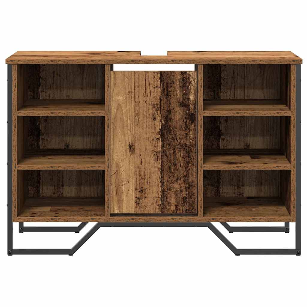 Gabinete de Lavabo para Baño Madera Vieja 91 x 35 x 60 cm