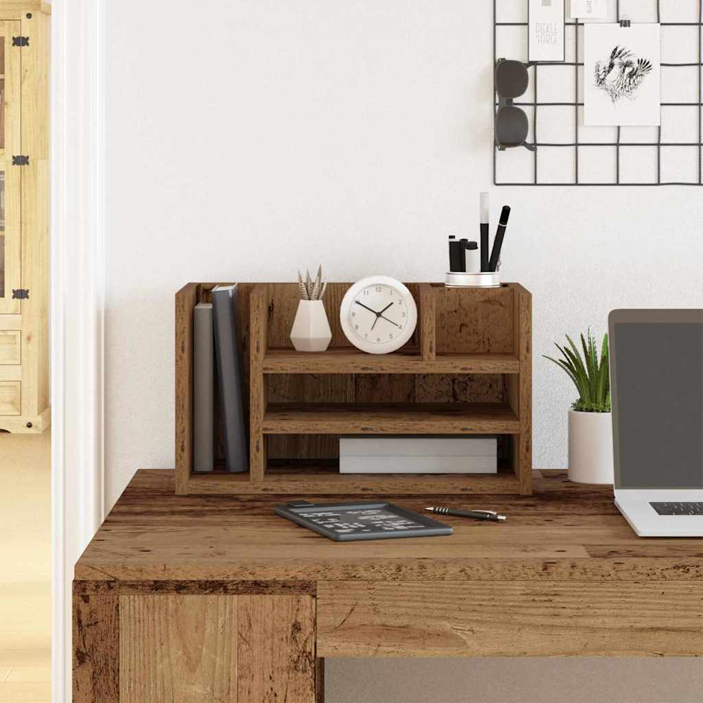 Organizador de Escritorio Madera vieja 44,5 x 24 x 25 cm
