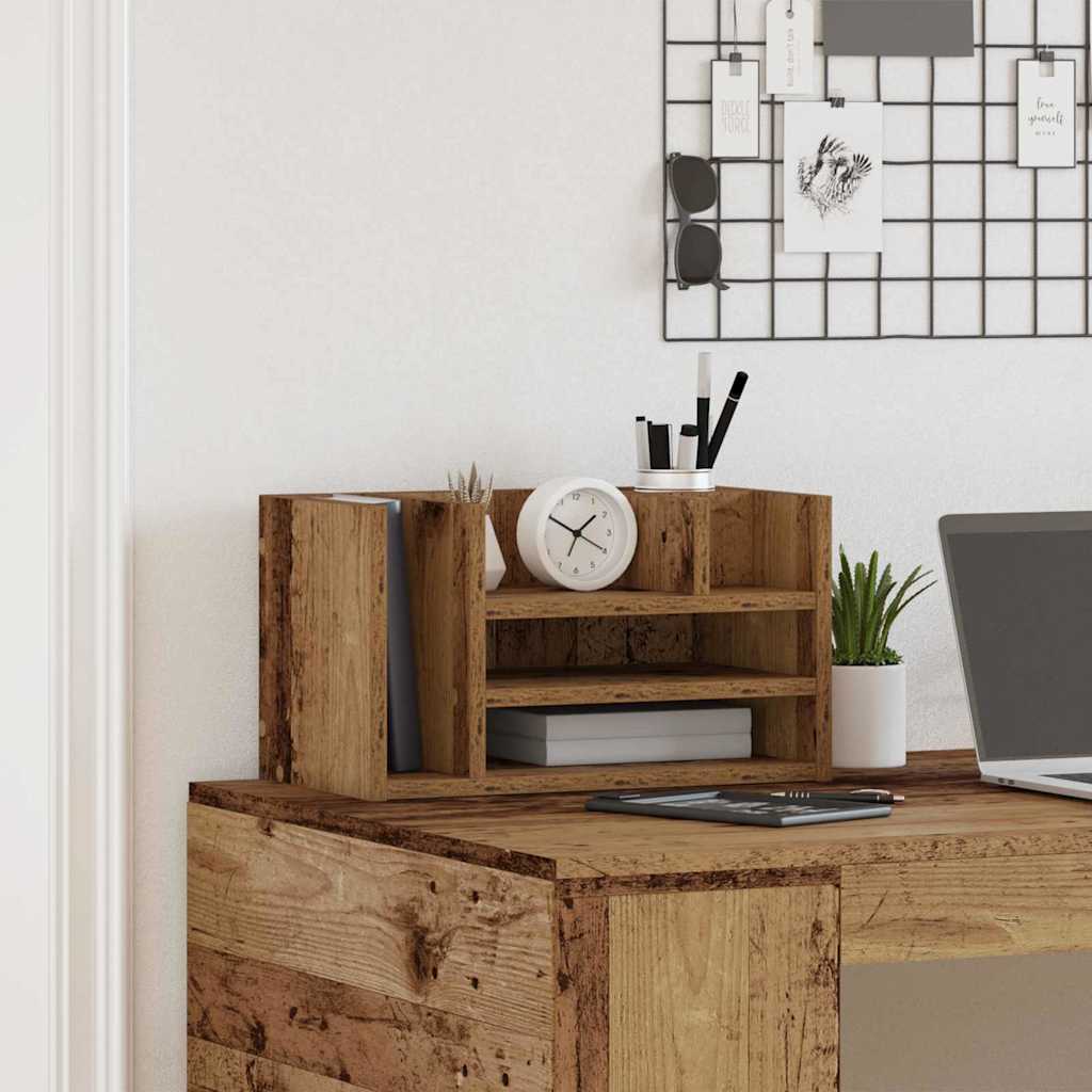 Organizador de Escritorio Madera vieja 44,5 x 24 x 25 cm