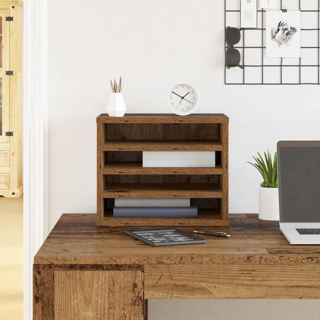 Organizador de Escritorio Madera vieja 36 x 26 x 29,5 cm