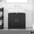 Gabinete de Baño con almacenamiento Roble Negro 63 x 29 x 55 cm