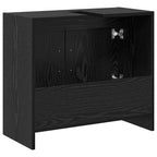 Gabinete de Baño con almacenamiento Roble Negro 63 x 29 x 55 cm