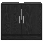 Gabinete de Baño con almacenamiento Roble Negro 63 x 29 x 55 cm
