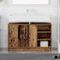 Mueble de Cuarto de Baño con puerta Roble Negro 63 x 29 x 55 cm