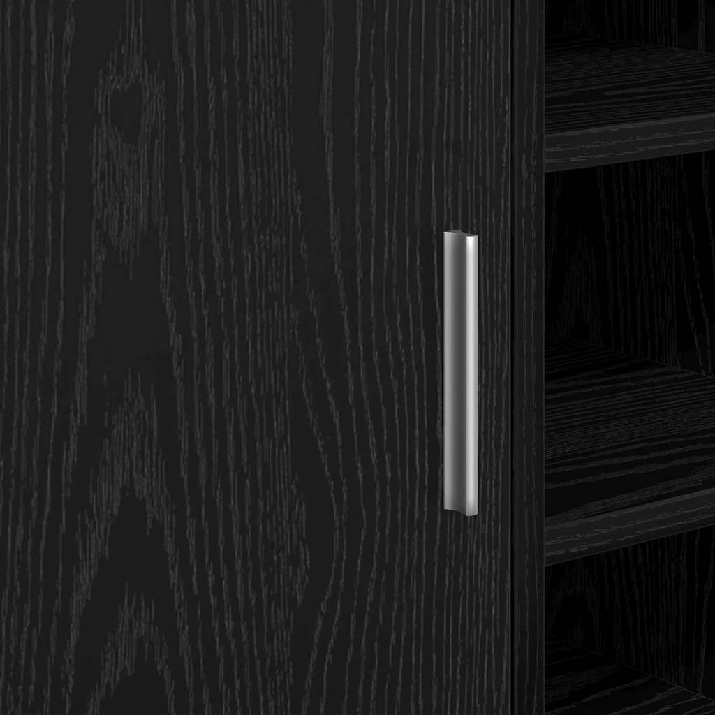 Mueble de Cuarto de Baño con puerta Roble Negro 63 x 29 x 55 cm