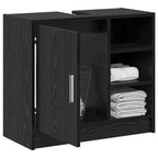 Mueble de Cuarto de Baño con puerta Roble Negro 63 x 29 x 55 cm