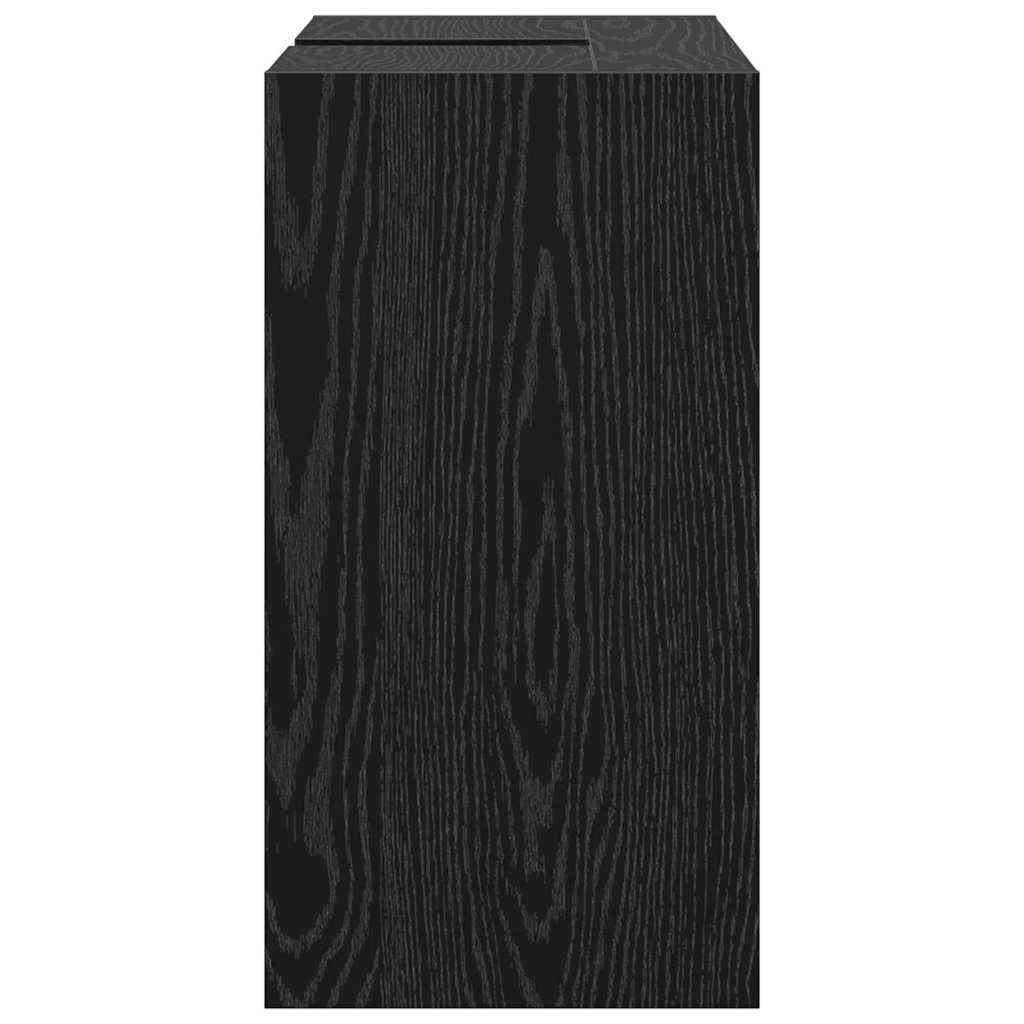 Mueble de Cuarto de Baño con puerta Roble Negro 63 x 29 x 55 cm