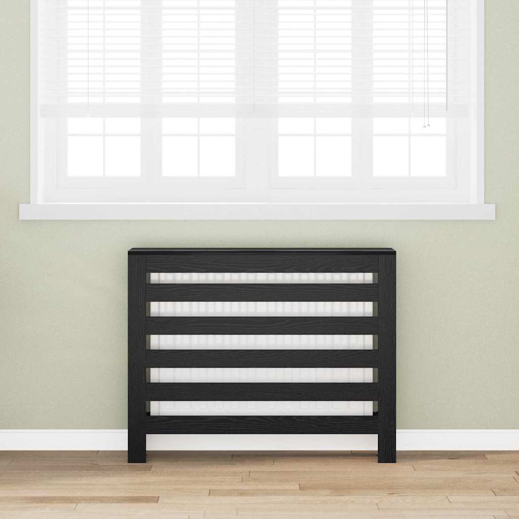 Cubierta de Radiador Roble Negro 104 x 20 x 82 cm