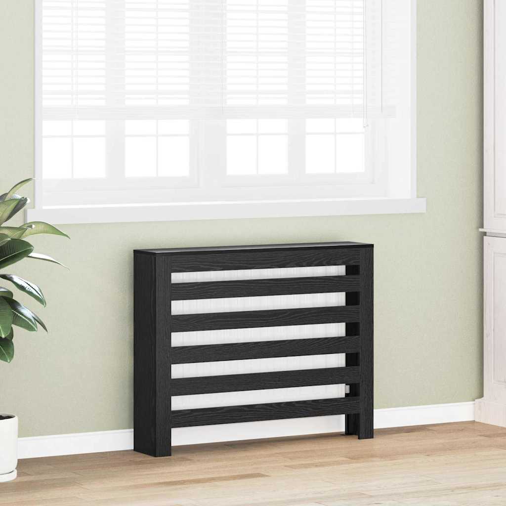 Cubierta de Radiador Roble Negro 104 x 20 x 82 cm