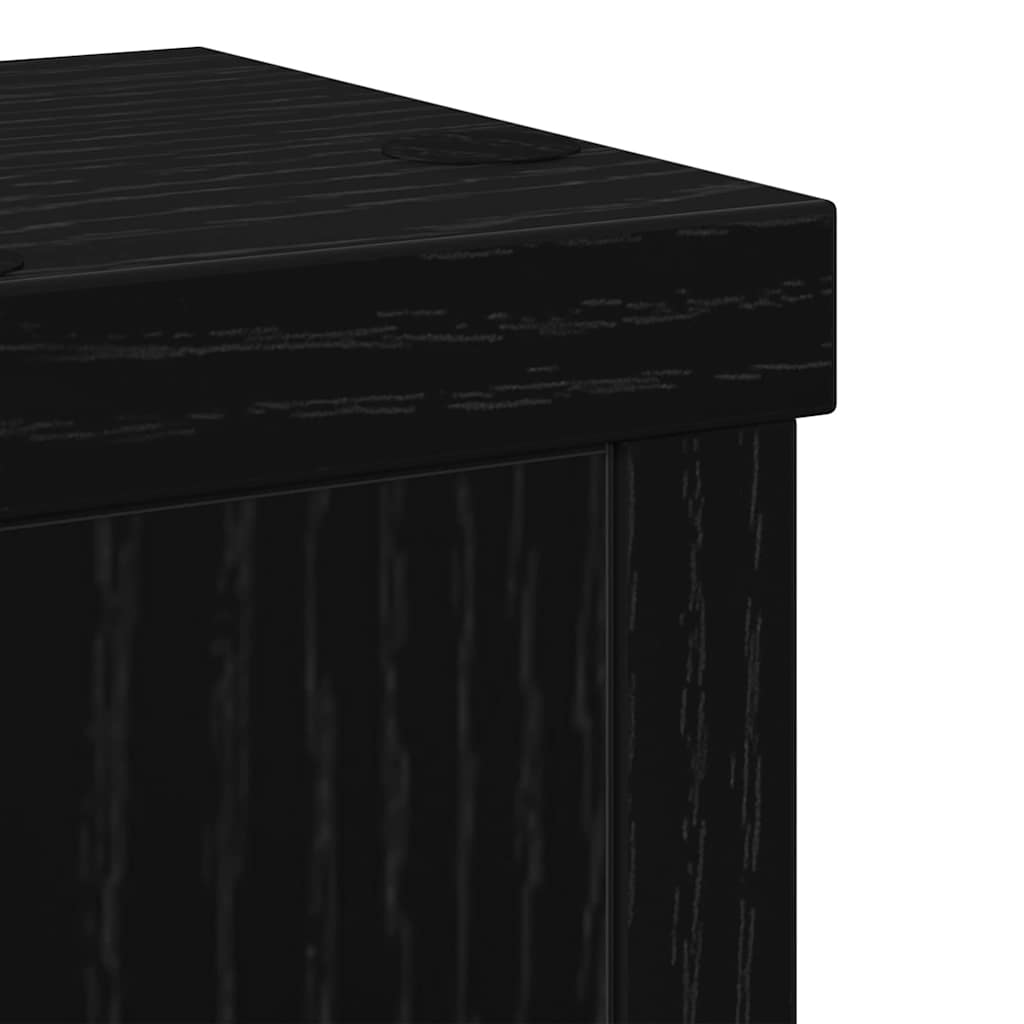 Soporte de plantas 2 pcs Roble Negro 10 x 10 x 18 cm