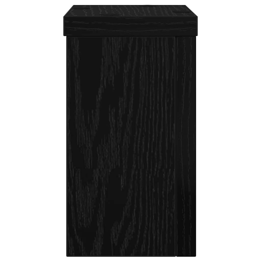 Soporte de plantas 2 pcs Roble Negro 10 x 10 x 18 cm