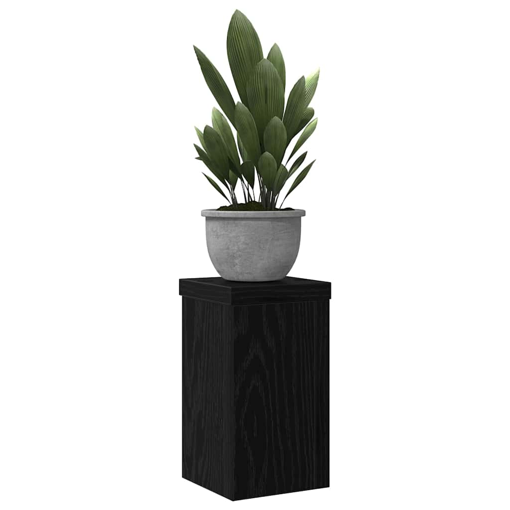 Soporte de plantas 2 pcs Roble Negro 10 x 10 x 18 cm