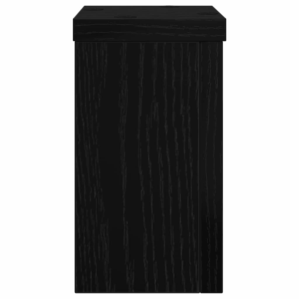 Soporte de plantas 2 pcs Roble Negro 10 x 10 x 18 cm