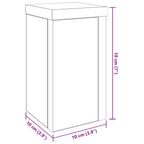 Soporte de plantas 2 pcs Roble Negro 10 x 10 x 18 cm