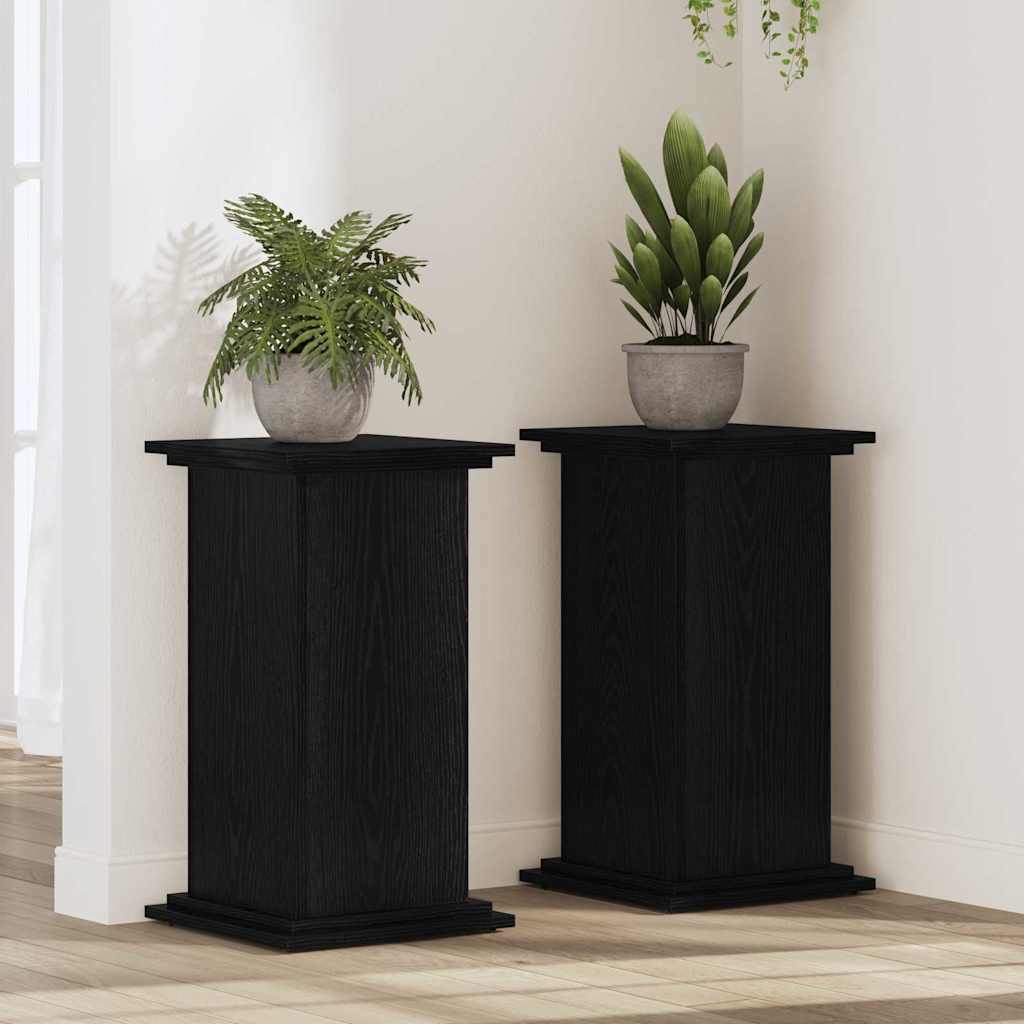 Soporte de plantas Roble Negro 33 x 33 x 100 cm