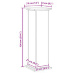 Soporte de plantas Roble Negro 33 x 33 x 100 cm