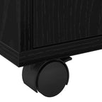 Armario con estante con rueda Roble Negro 60 x 48 x 74.5 cm