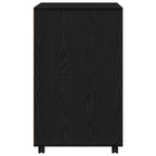 Armario con estante con rueda Roble Negro 60 x 48 x 74.5 cm