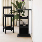 Mesa de Bar Roble Negro 60 x 60 x 100 cm Madera contrachapada