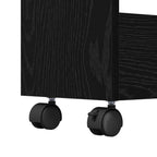 Carro de Almacenamiento Estrecho Roble Negro 60 x 22 x 80 cm