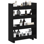 Carro de Almacenamiento Estrecho Roble Negro 60 x 20 x 82 cm