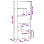 Librería Roble Negro 67 x 25 x 162 cm Madera de ingeniería