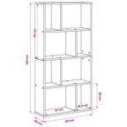 Librería Roble Negro 60 x 20 x 102,5 cm Madera de ingeniería