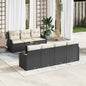 8-Piece Outdoor Sofa Set Beige Poly Rattan