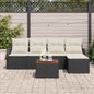 Conjunto de sofás de jardín 6 pcs Beige ratán sintético
