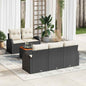 6-piece Garden Sofa Set Beige Synthetic Rattan