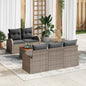 6-piece Garden Sofa Set Beige Synthetic Rattan